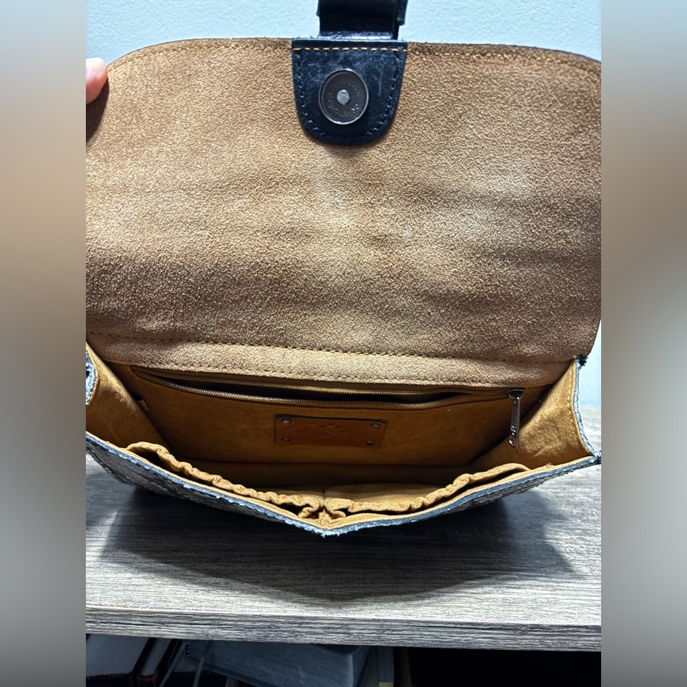 Patricia Nash Tauriana Python Leather Crossbody O… - image 4